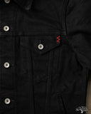 Iron Heart IHJ-86-BLK - 14oz Selvedge Denim Modified Type III Jacket - Black/Black