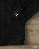 Iron Heart IHJ-86-BLK - 14oz Selvedge Denim Modified Type III Jacket - Black/Black