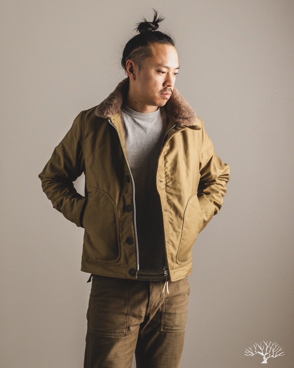 Iron Heart IHM-35-KHA - Whipcord N1 Deck Jacket - Khaki