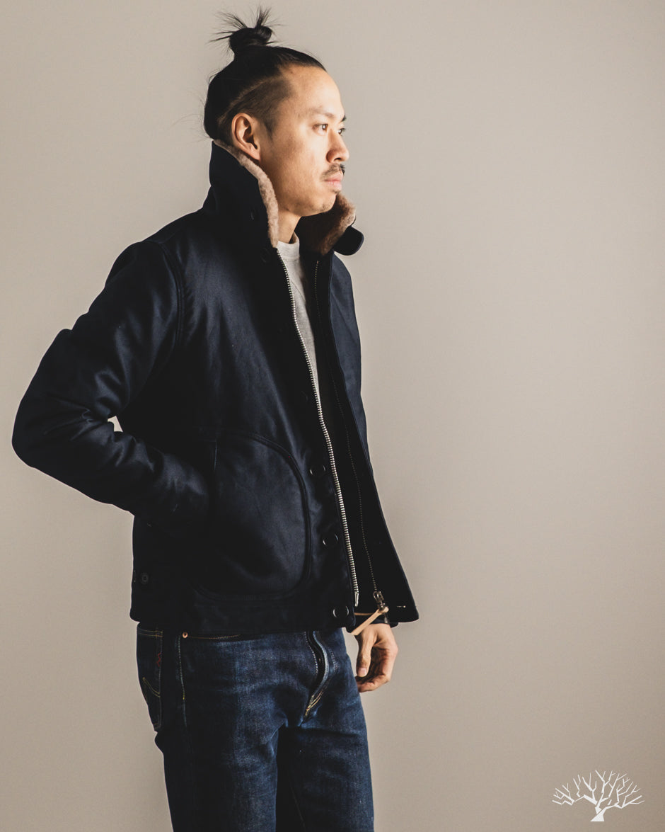 Iron Heart IHM-35-NAV - Whipcord N1 Deck Jacket - Navy