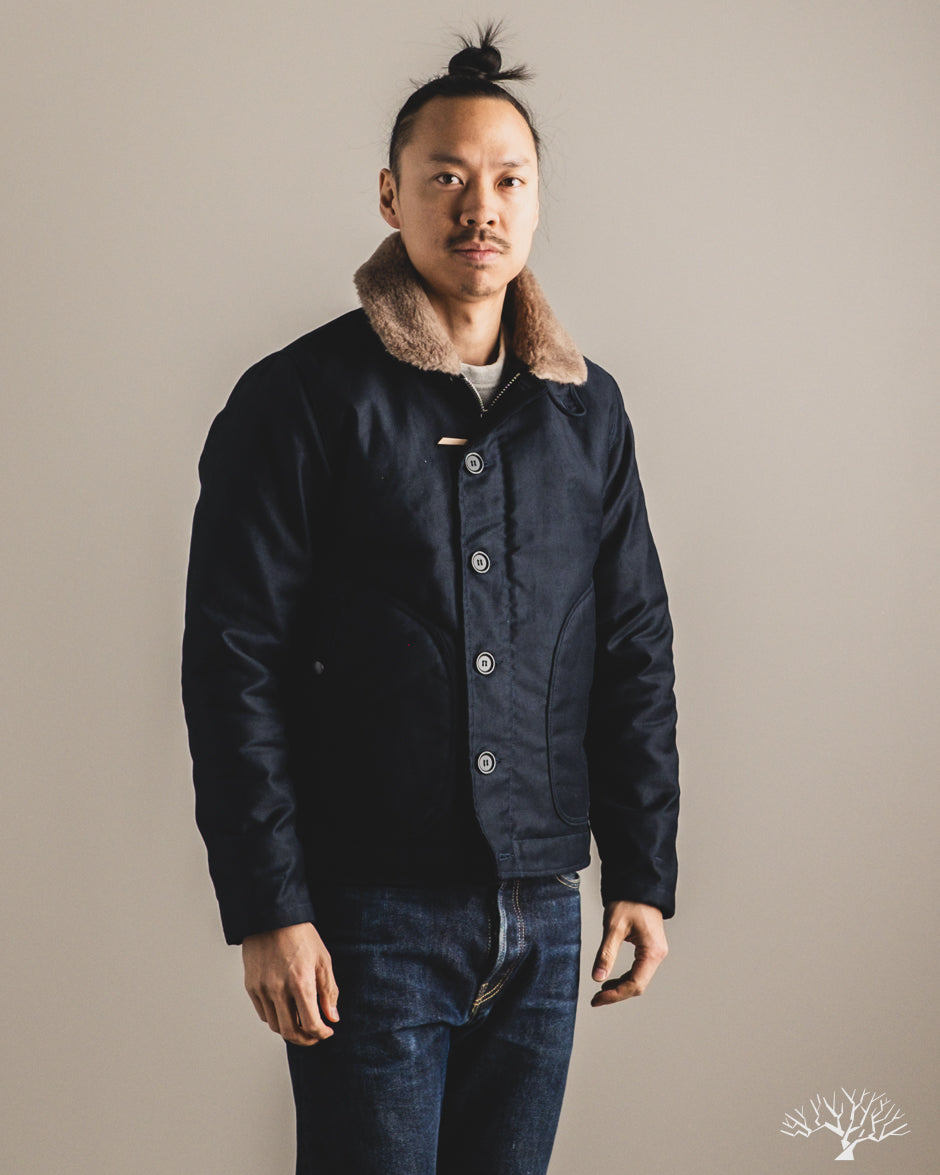 Iron Heart IHM-35-NAV - Whipcord N1 Deck Jacket - Navy