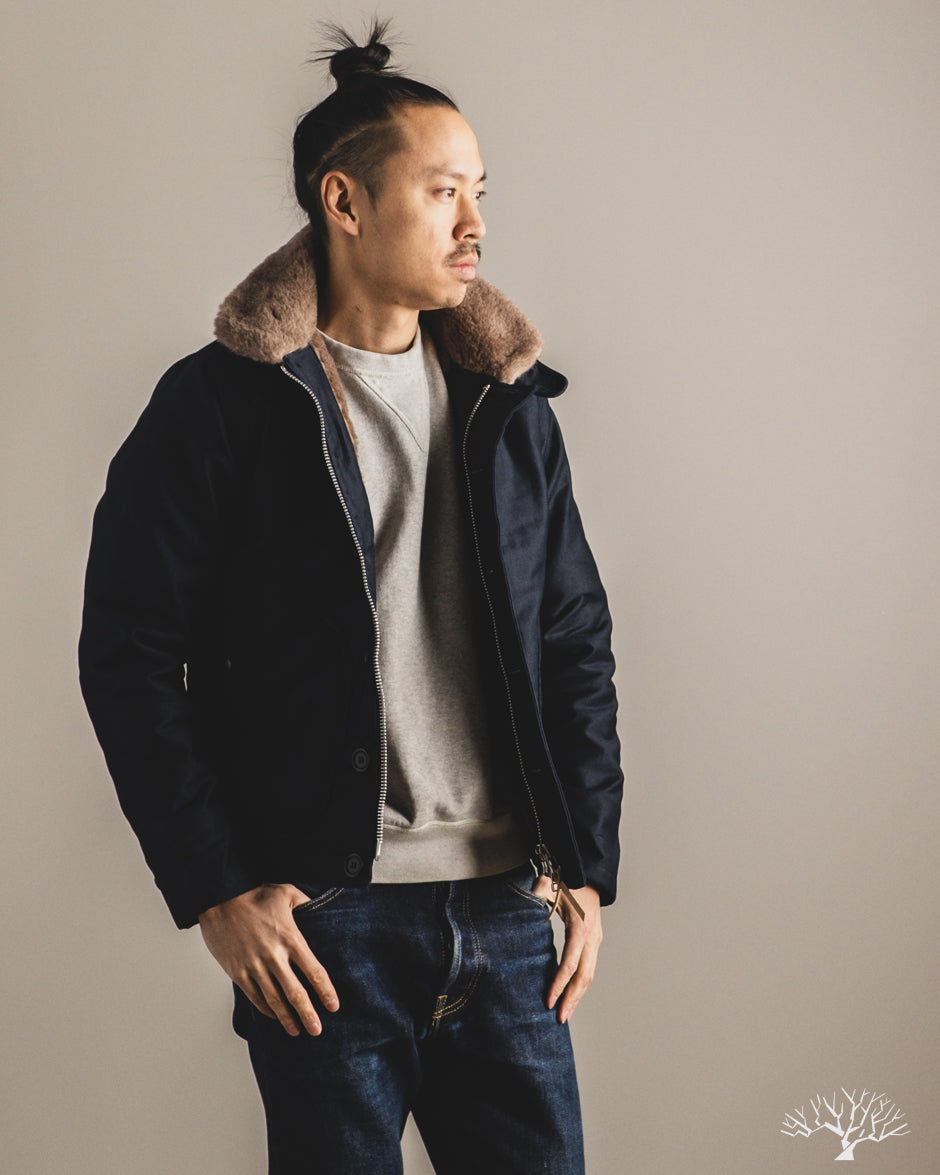 Iron Heart IHM-35-NAV - Whipcord N1 Deck Jacket - Navy