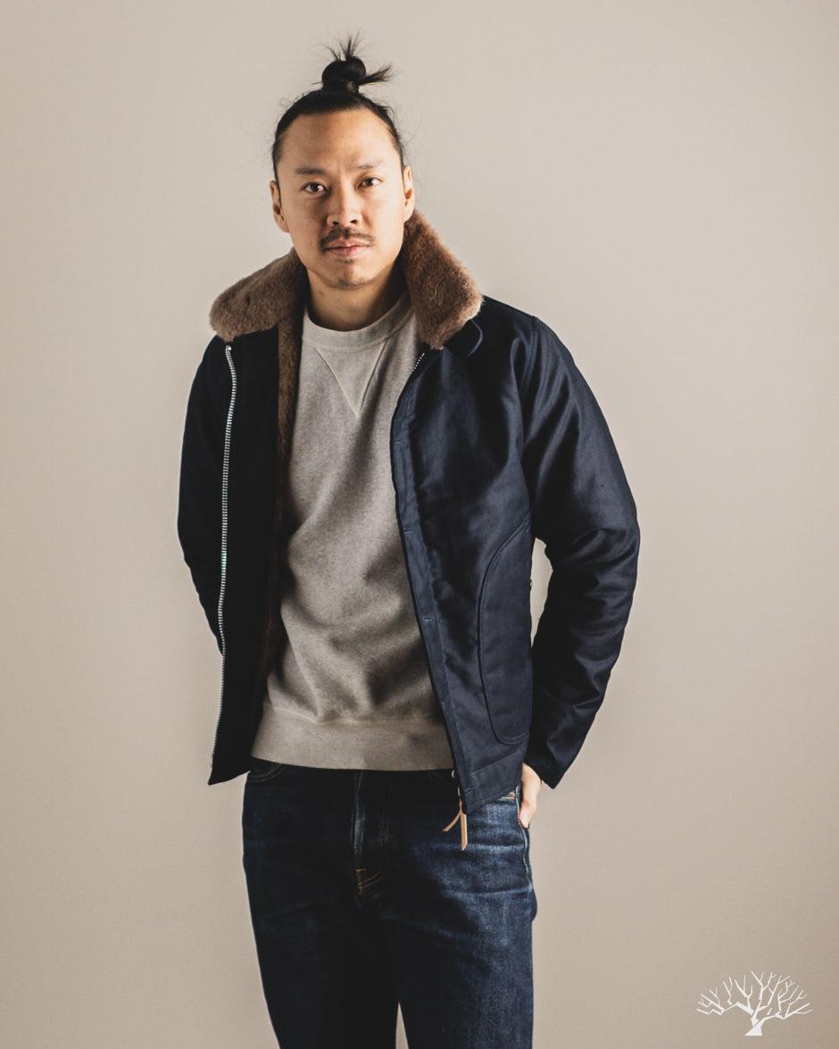 Iron Heart IHM-35-NAV - Whipcord N1 Deck Jacket - Navy