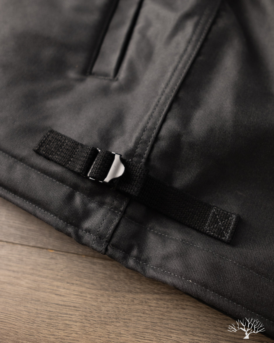 Iron Heart IHM-45-BLK - Oiled Whipcord A2 Deck Jacket - Black