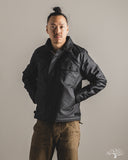 Iron Heart IHM-45-BLK - Oiled Whipcord A2 Deck Jacket - Black