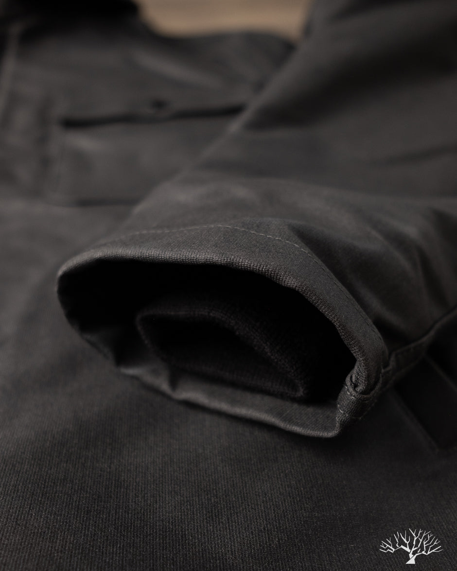 Iron Heart IHM-45-BLK - Oiled Whipcord A2 Deck Jacket - Black