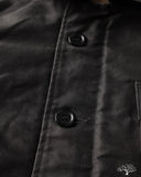 Iron Heart IHM-45-BLK - Oiled Whipcord A2 Deck Jacket - Black