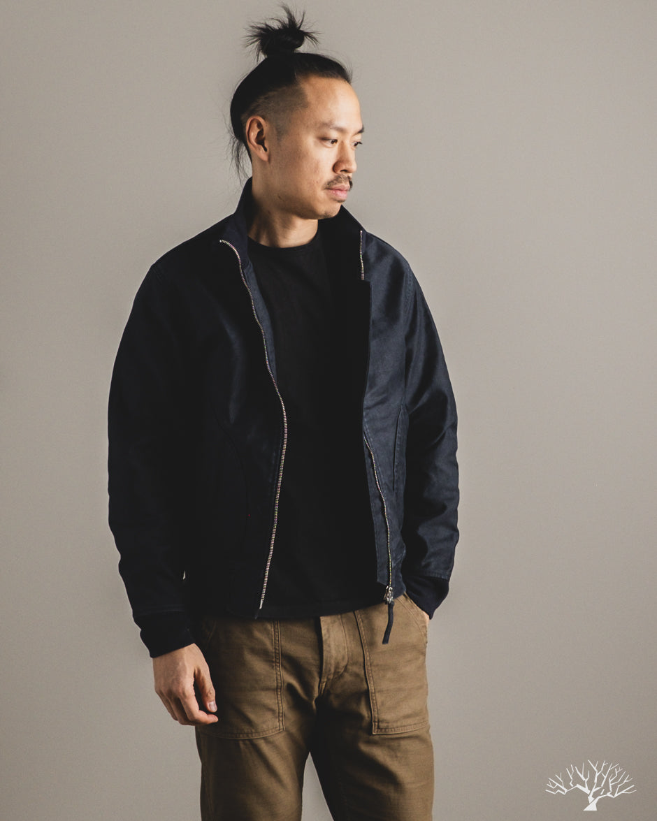 Iron Heart IHM-47-NAV - 12oz Whipcord Tanker Jacket - Navy