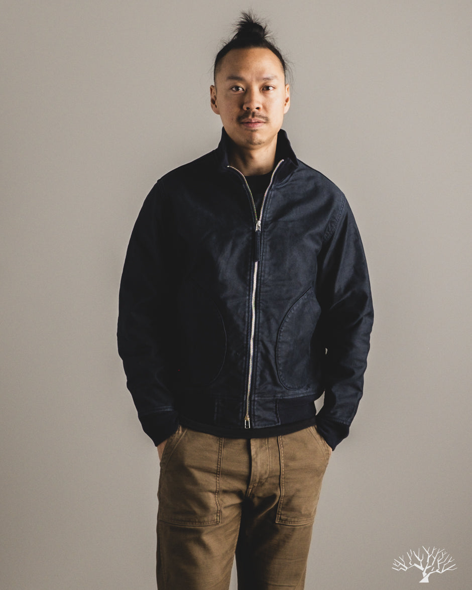 Iron Heart IHM-47-NAV - 12oz Whipcord Tanker Jacket - Navy