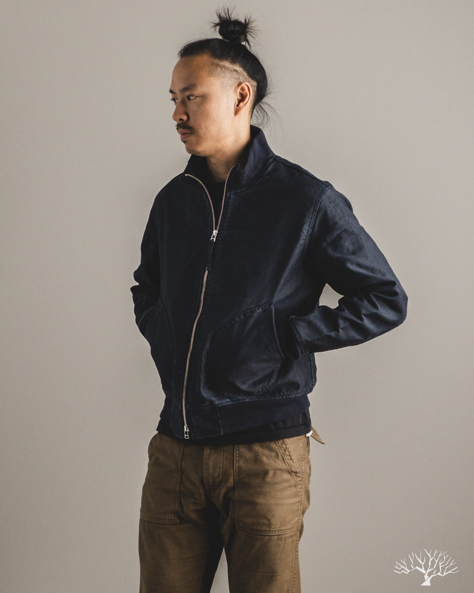 Iron Heart IHM-47-NAV - 12oz Whipcord Tanker Jacket - Navy