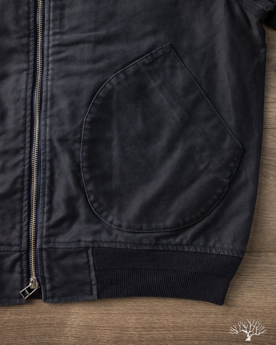 Iron Heart IHM-47-NAV - 12oz Whipcord Tanker Jacket - Navy