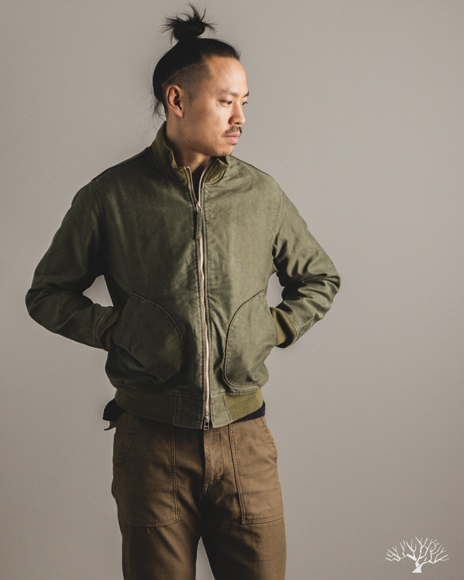 Iron Heart IHM-47-ODG - 12oz Whipcord Tanker Jacket - Olive Drab Green