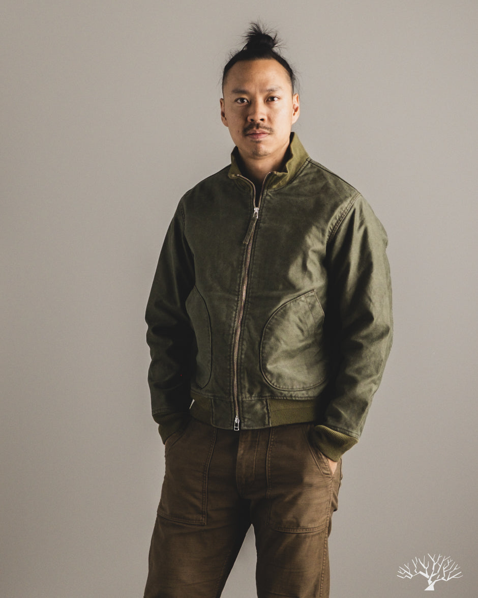 Iron Heart IHM-47-ODG - 12oz Whipcord Tanker Jacket - Olive Drab Green