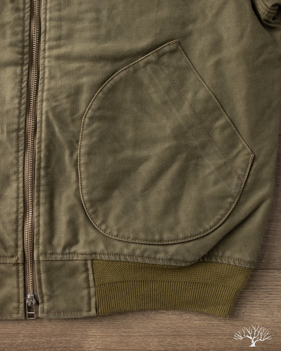 Iron Heart IHM-47-ODG - 12oz Whipcord Tanker Jacket - Olive Drab Green