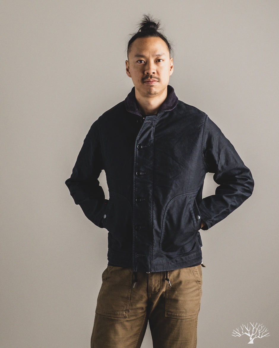 Iron Heart IHM-48-BLK - Lightweight Whipcord N1 Deck Jacket - Black