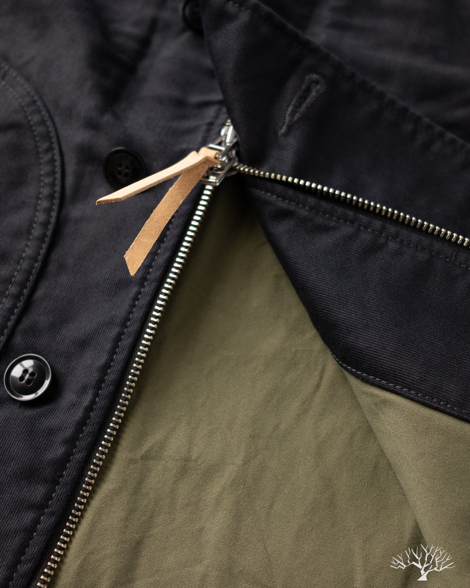 Iron Heart IHM-48-BLK - Lightweight Whipcord N1 Deck Jacket - Black