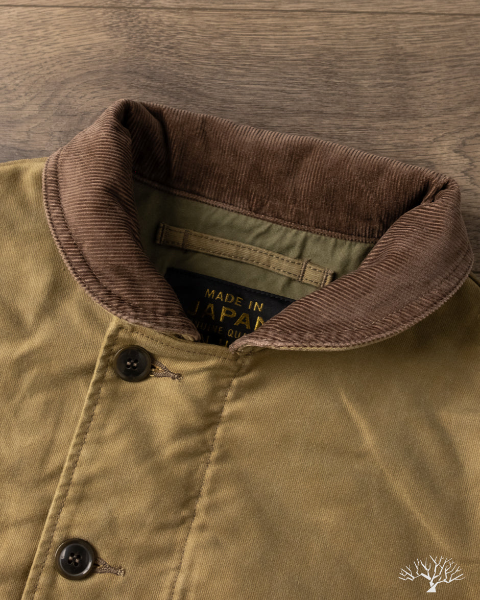 Iron Heart IHM-48-KHA - Lightweight Whipcord N1 Deck Jacket - Khaki