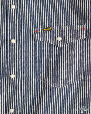 Iron Heart - IHSH-07-IND - Indigo Hickory Stripe Western Shirt