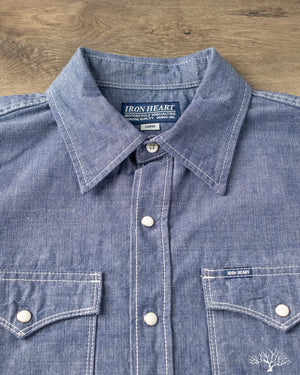 Iron Heart - IHSH-13-BLU - 10oz Selvedge Chambray Single Yoke