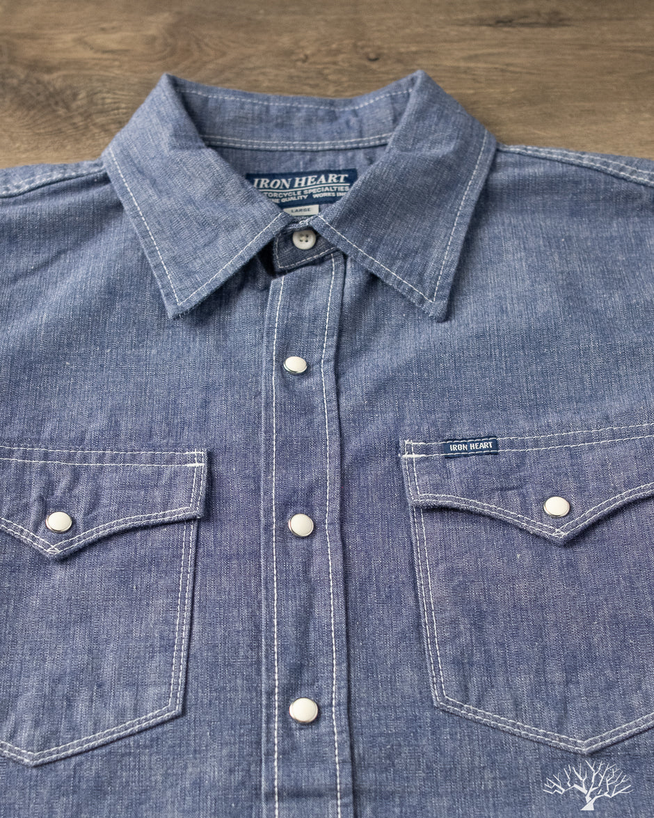 Iron Heart - IHSH-13-BLU - 10oz Selvedge Chambray Single Yoke