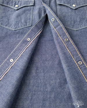 Iron Heart - IHSH-13-BLU - 10oz Selvedge Chambray Single Yoke