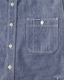 Iron Heart IHSH-21-BLU - 10oz Selvedge Chambray Work Shirt - Blue