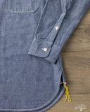 Iron Heart IHSH-21-BLU - 10oz Selvedge Chambray Work Shirt - Blue