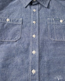 Iron Heart IHSH-21-BLU - 10oz Selvedge Chambray Work Shirt - Blue