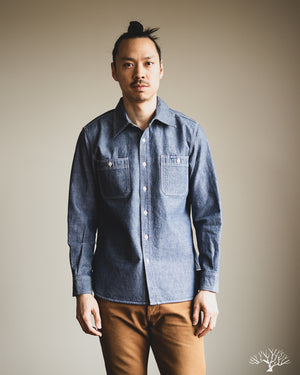 Iron Heart - IHSH-21-BLU - 10oz Selvedge Chambray Work Shirt