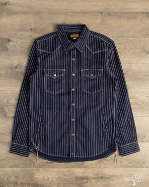 Iron Heart IHSH-227-IND - 12oz Wabash CPO Shirt - Indigo