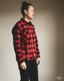 Iron Heart IHSH-244-RED Ultra Heavy Flannel Work Shirt - Red/Black