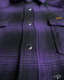 Iron Heart IHSH-264-PUR - UHF Ombré Check Western Shirt - Purple/Black