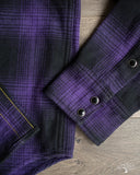 Iron Heart IHSH-264-PUR - UHF Ombré Check Western Shirt - Purple/Black