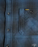 Iron Heart IHSH-265-NAV - UHF Ombré Check Work Shirt - Navy/Black