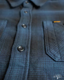 Iron Heart IHSH-265-NAV - UHF Ombré Check Work Shirt - Navy/Black