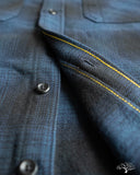 Iron Heart IHSH-265-NAV - UHF Ombré Check Work Shirt - Navy/Black