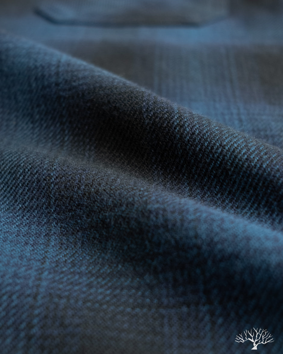 Iron Heart IHSH-265-NAV - UHF Ombré Check Work Shirt - Navy/Black