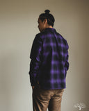 Iron Heart IHSH-265-PUR - Ultra Heavy Flannel Ombré Check Work Shirt - Purple/Black