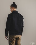 Iron Heart IHSH-293-OD - 18oz Vintage Selvedge Denim CPO Shirt - Indigo Overdyed Black