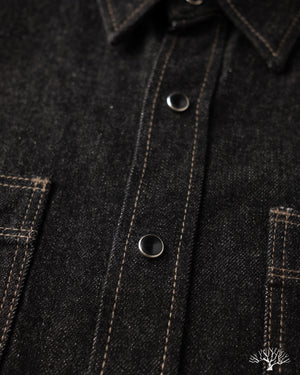 Iron Heart - IHSH-326-BLK - 12oz Selvedge Denim Snap Work Shirt