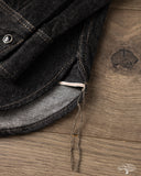 Iron Heart IHSH-326-BLK - 12oz Selvedge Denim Snap Work Shirt - Black