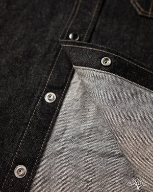 Iron Heart - IHSH-326-BLK - 12oz Selvedge Denim Snap Work Shirt