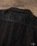 Iron Heart IHSH-326-BLK - 12oz Selvedge Denim Snap Work Shirt - Black