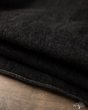 Iron Heart IHSH-326-BLK - 12oz Selvedge Denim Snap Work Shirt - Black