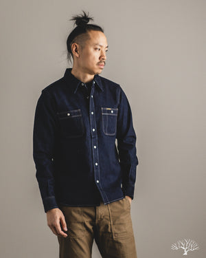 Iron Heart - IHSH-326-IND - 12oz Selvedge Denim Snap Work Shirt