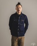 Iron Heart IHSH-326-IND - 12oz Selvedge Denim Snap Work Shirt - Indigo