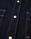 Iron Heart IHSH-326-IND - 12oz Selvedge Denim Snap Work Shirt - Indigo