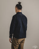 Iron Heart IHSH-326-OD - 12oz Selvedge Denim Snap Work Shirt - Indigo Overdyed Black