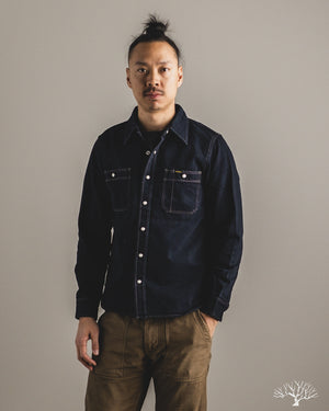 Iron Heart - IHSH-326-OD - 12oz Selvedge Denim Snap Work Shirt