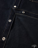 Iron Heart IHSH-326-OD - 12oz Selvedge Denim Snap Work Shirt - Indigo Overdyed Black